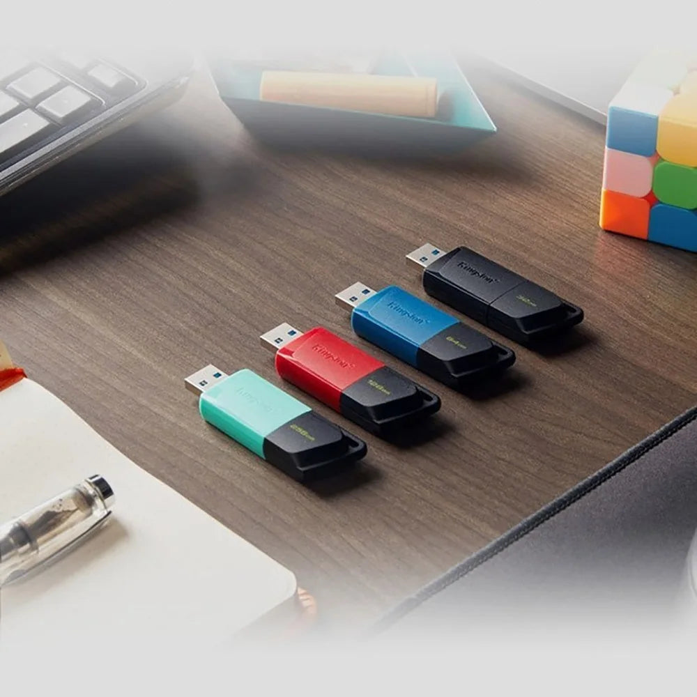 Original Kingston USB 3.2 Flash Drives for PC & Laptop — 64GB / 128GB / 256GB