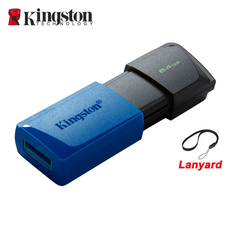 Original Kingston USB 3.2 Flash Drives for PC & Laptop — 64GB / 128GB / 256GB