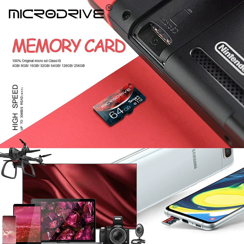 16–256GB Mini SD Memory Card | Class 10 High-Speed MicroSD/TF