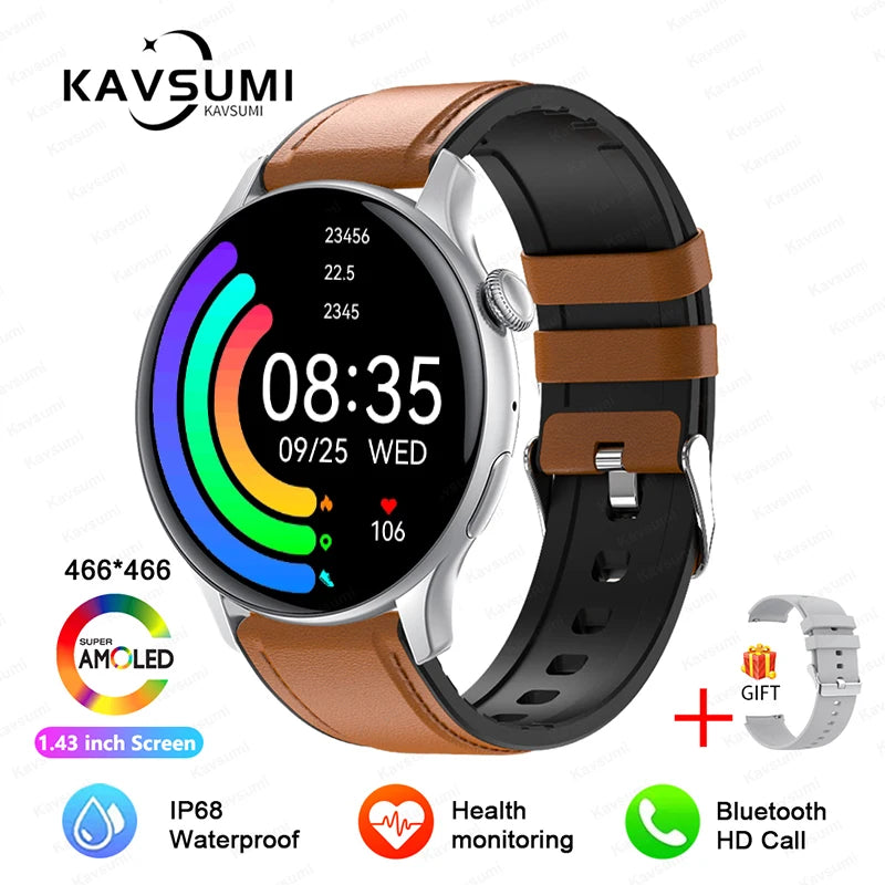 NFC Smart Watch Amoled HD GPS Track Sports Heart Rate Bluetooth Call Waterproof Ladies Women Smartwatch For Women's Gift