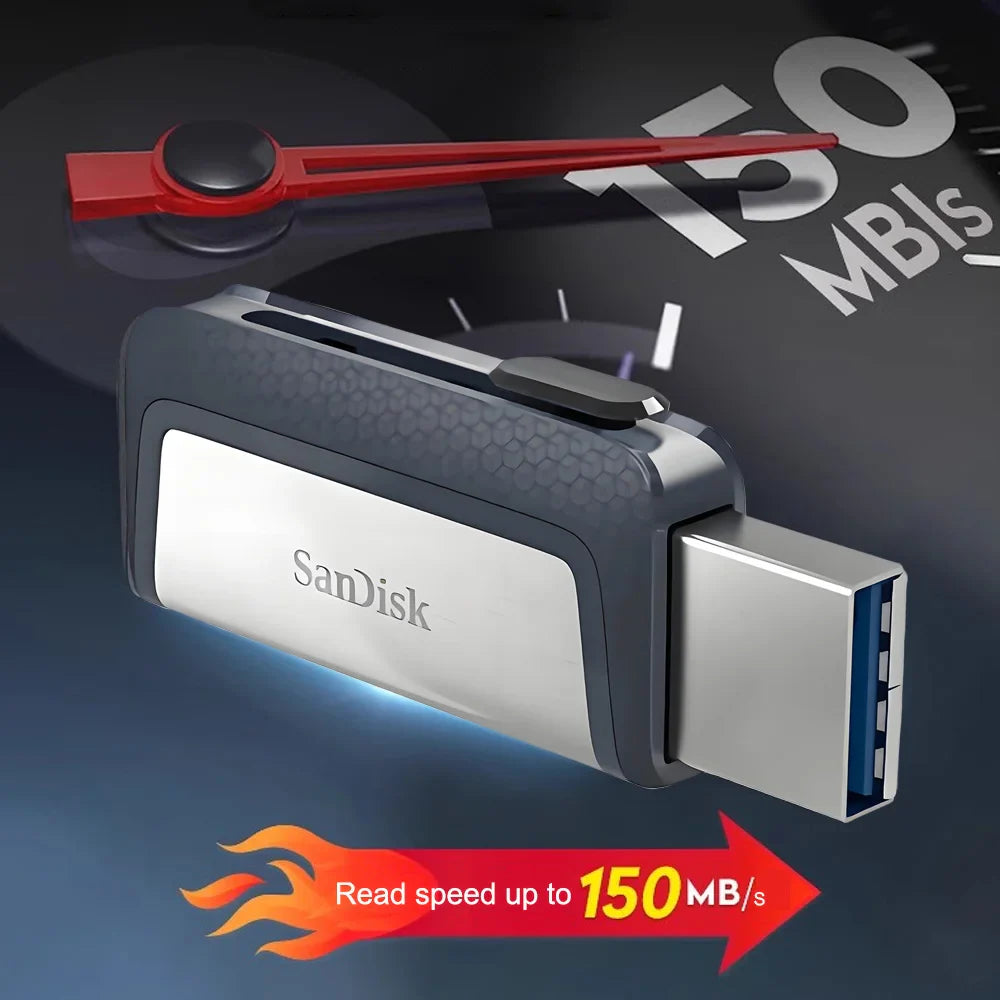 SanDisk Ultra Dual Drive USB 3.1 Type-C 256GB U Disk USB Flash Drive 64GB OTG 128GB