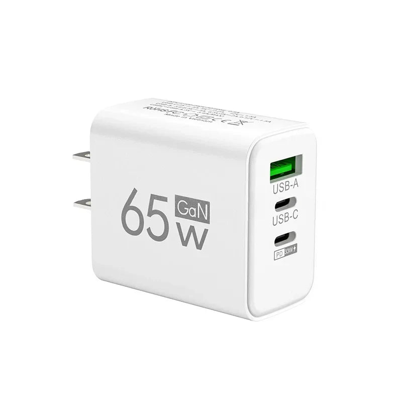Quick Charge 65W USB-C Charger | Wall Adapter for iPhone & Android