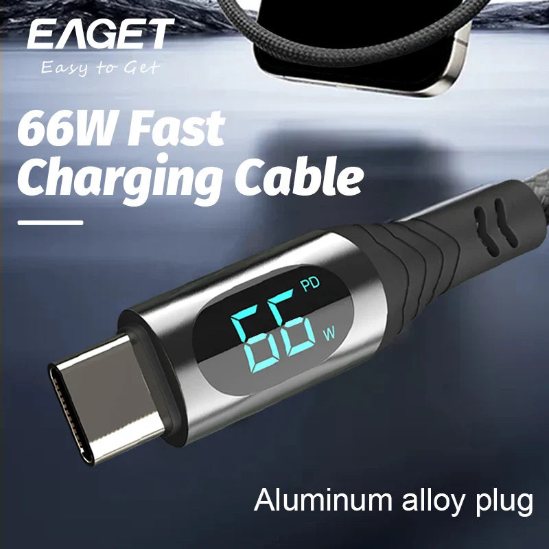 High-Speed USB Cable | 66W PD Fast Charging Cord for Phone & Laptop