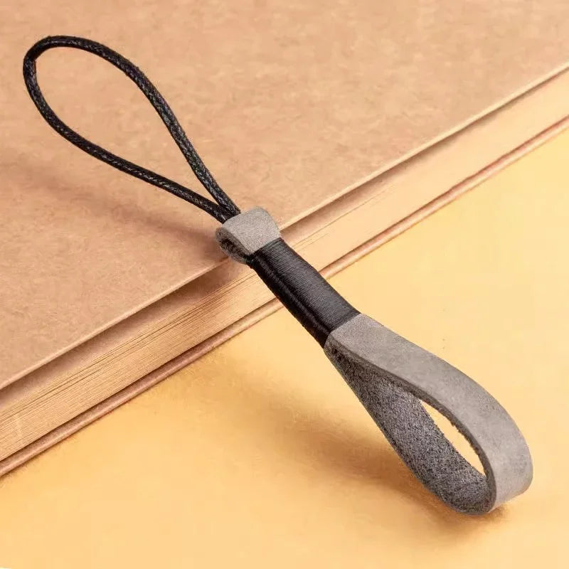 Handmade Genuine Leather USB Flash Drive Keychain – Natural Leather Wrist Strap Holder