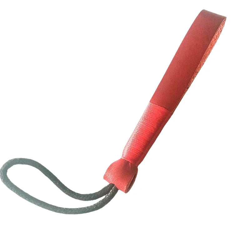 Handmade Genuine Leather USB Flash Drive Keychain – Natural Leather Wrist Strap Holder