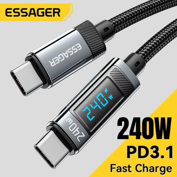 USB Type-C Cable 2M | 100W PD Fast Charger for MacBook, Samsung, Xiaomi