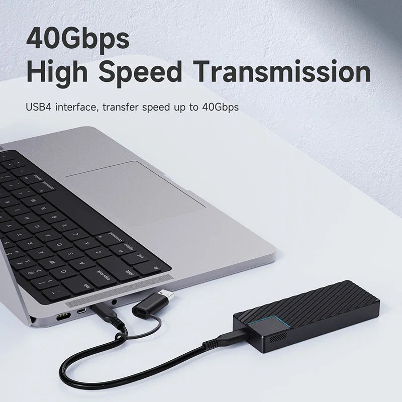 High-Speed NVMe SSD Enclosure USB 4.0 40Gbps, Thunderbolt 3/4 Ready