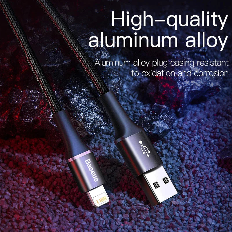 LED USB Cable for iPhone & iPad | High-Speed Charging & Data