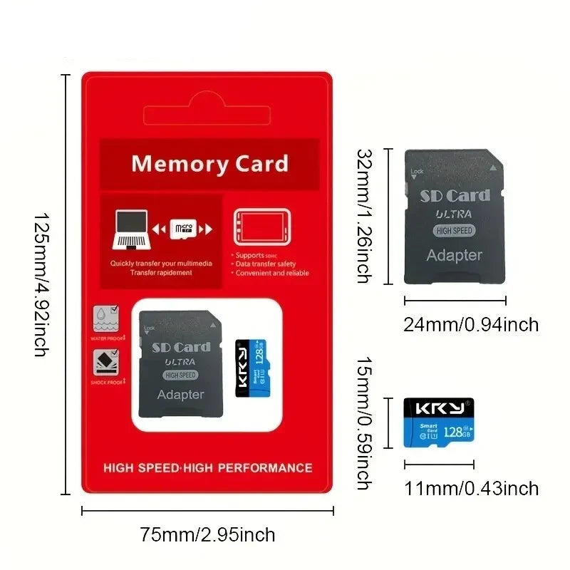 Micro SD Card Class 10 | Fast Storage for Phone & Devices 32–128 GB