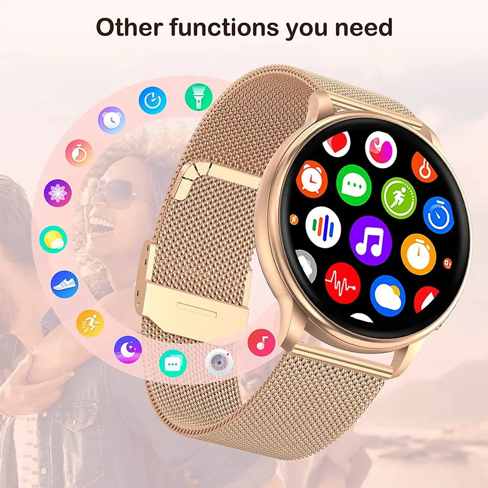 Bluetooth Call Smart Watch Women Fashion Watches Custom Dial Sport Fitness Health Tracker Smartwatch for Android IOS Y22