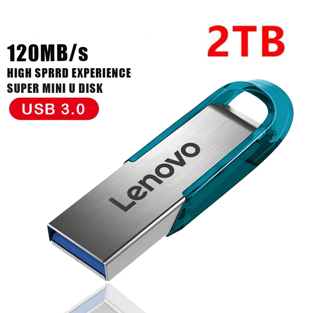 Lenovo Flash Drive 2TB USB 3.0 Mini High-Speed Metal Pen Drive