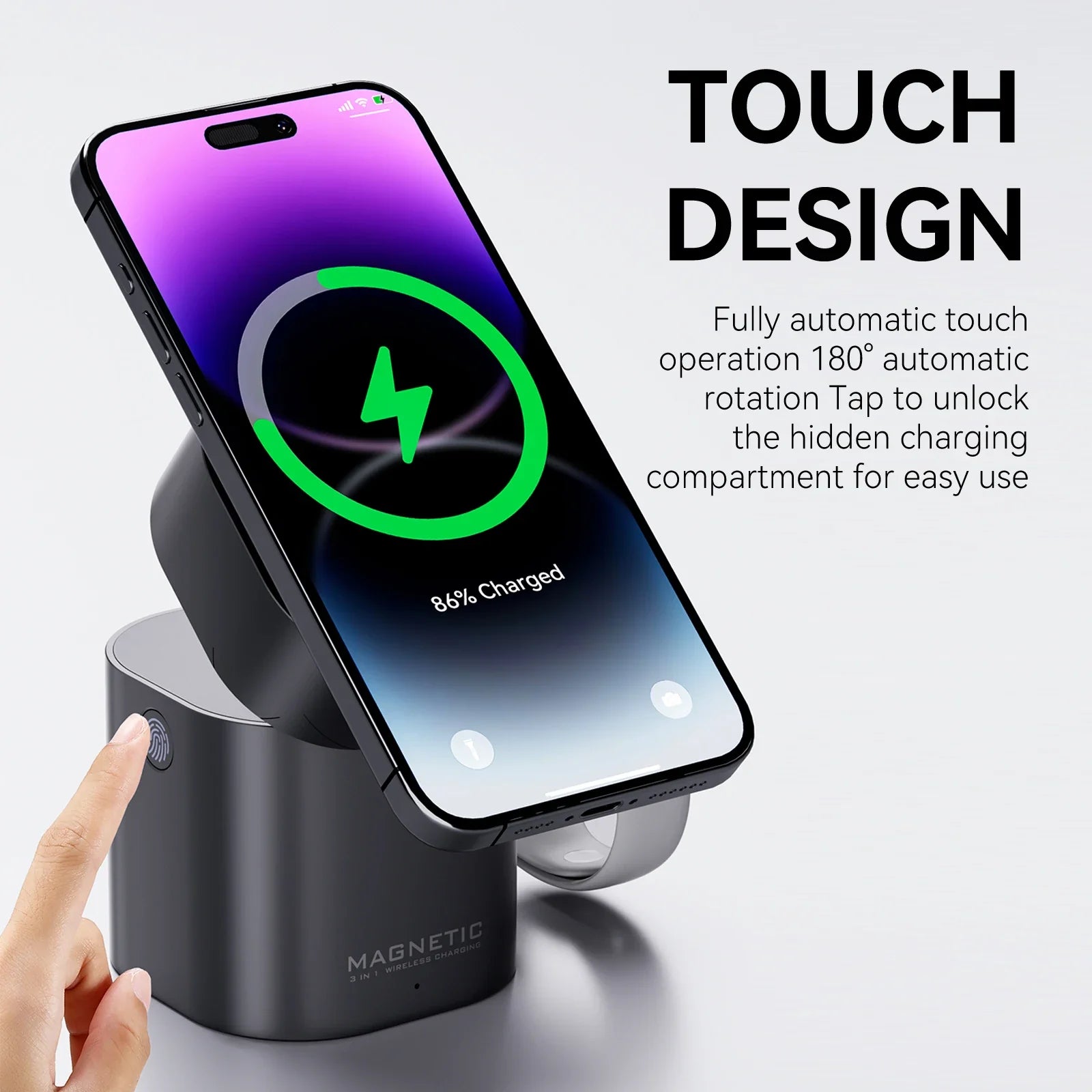 3-in-1 Wireless Charging Station | Fast Charger for iPhone, Apple Watch & AirPods