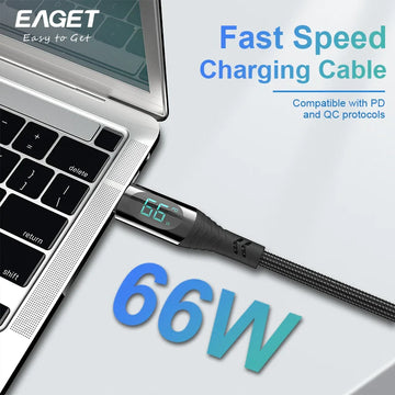 High-Speed USB Cable | 66W PD Fast Charging Cord for Phone & Laptop