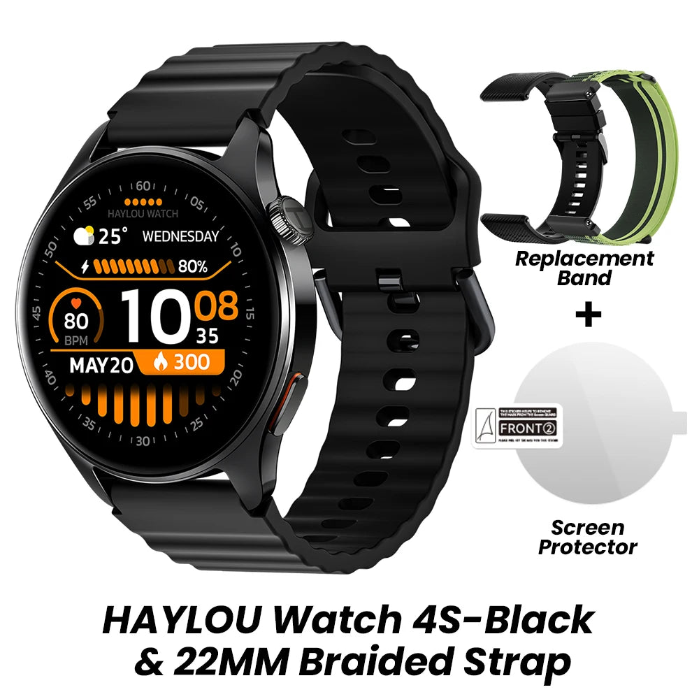 Watch 4S GPS Smartwatch 1.43” HD AMOLED Display 5 Satellite GPS Positioning 120+ Workout Modes Sport Fitness Smart Watch