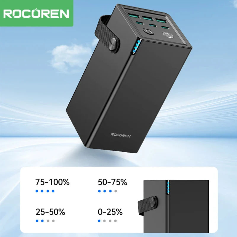 50000mAh Portable Power Bank 22.5W | USB-C Fast Charging with Flashlight