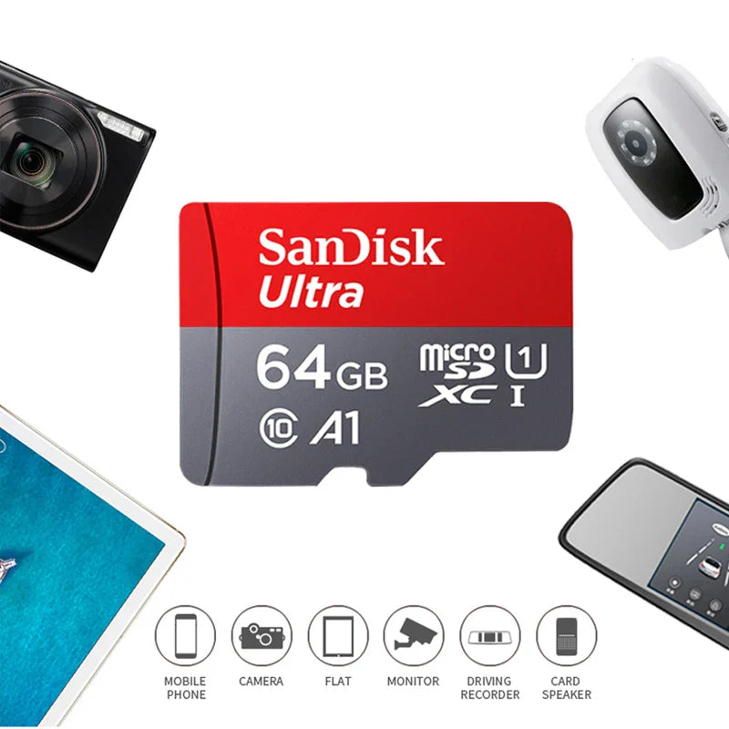 32–256GB Micro SD Card | High-Speed Class 10 UHS-1 for Camera & Phone