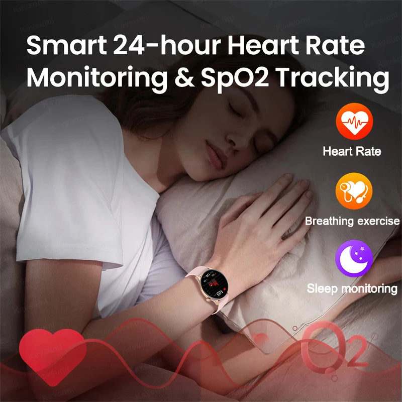 NFC Smart Watch Amoled HD GPS Track Sports Heart Rate Bluetooth Call Waterproof Ladies Women Smartwatch For Women's Gift