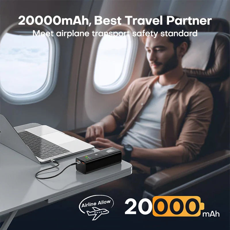 100W Power Bank | 20,000mAh Fast Charging Portable Charger for Devices