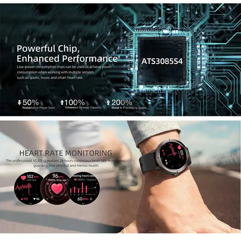 GPS Positioning Smart Watch 1.32AMOLED 5ATM Waterproof Women Health Bluetooth Call 360mAh Compass 170+Sports Mode SmartWatch