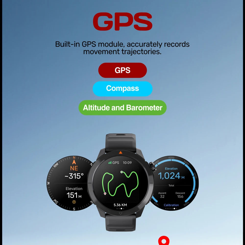 VG47 Pro GPS Smartwatch Man Women 1.43 inch AMOLED Long Battery Life Waterproof Sports Compass BT Call Smart Watch