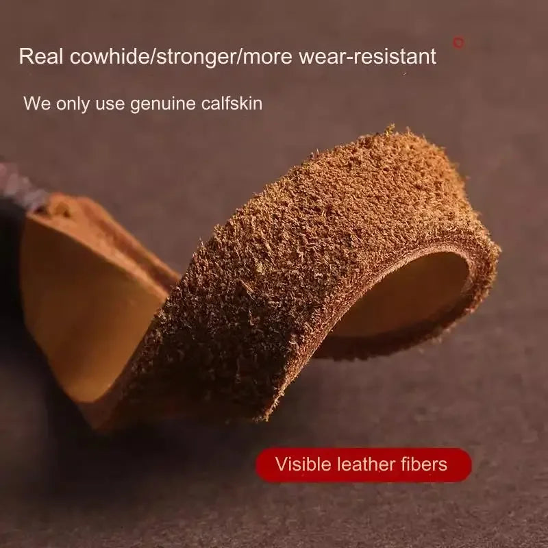 Handmade Genuine Leather USB Flash Drive Keychain – Natural Leather Wrist Strap Holder