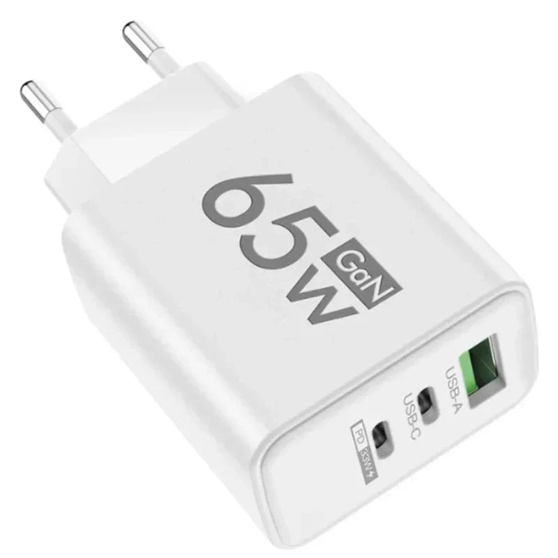 Quick Charge 65W USB-C Charger | Wall Adapter for iPhone & Android