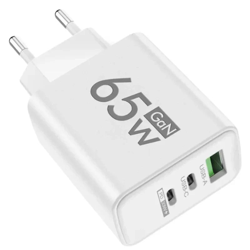 Quick Charge 65W USB-C Charger | Wall Adapter for iPhone & Android