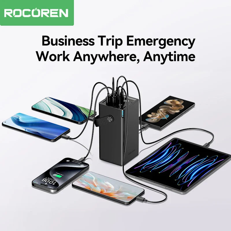 50000mAh Portable Power Bank 22.5W | USB-C Fast Charging with Flashlight