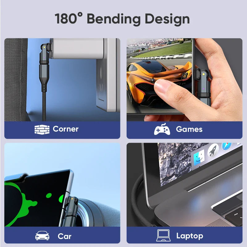 USB-C Adapter 240W 5A | Type-C Male to Female Fast Charging Converter