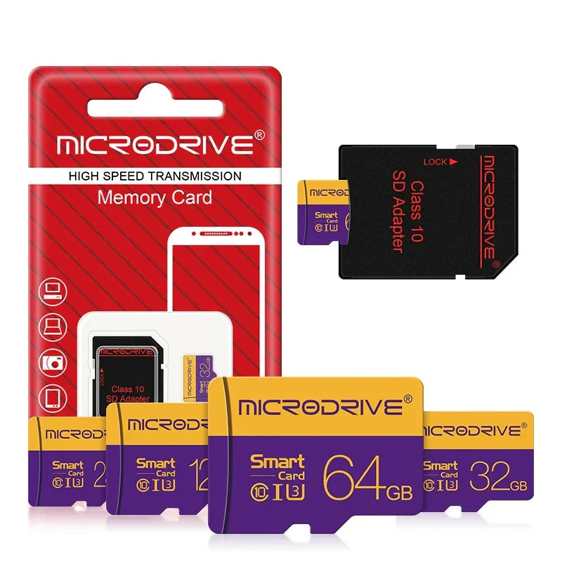 Micro SD TF Card Class 10 A1 | High-Speed Memory Card (32–256GB)
