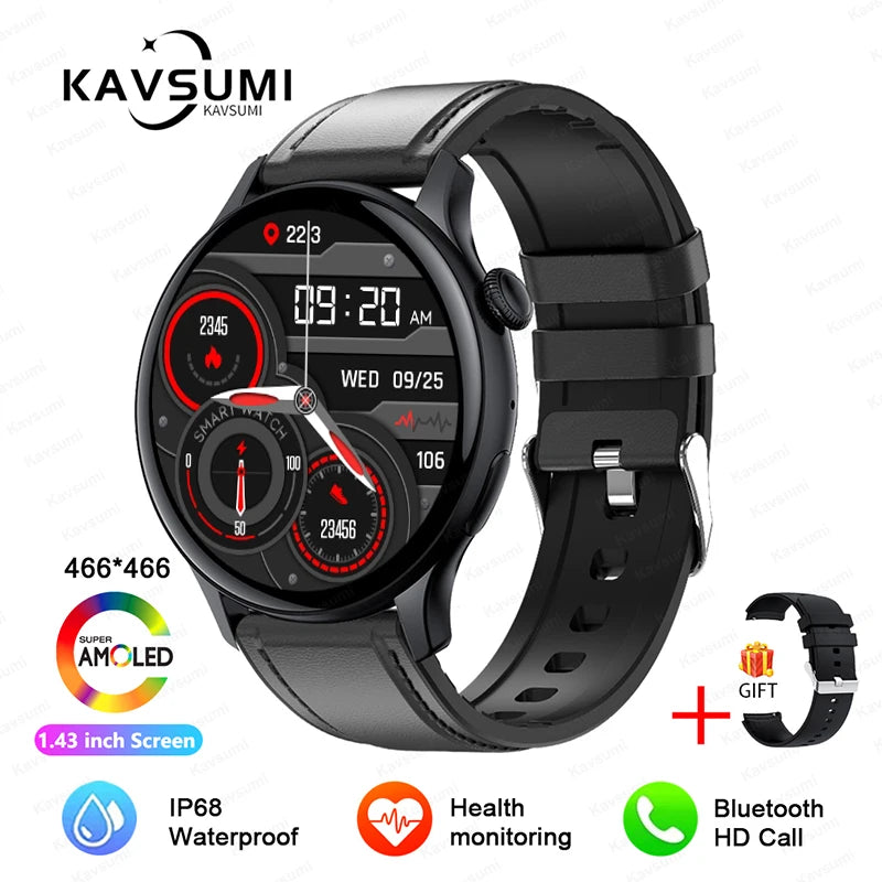 NFC Smart Watch Amoled HD GPS Track Sports Heart Rate Bluetooth Call Waterproof Ladies Women Smartwatch For Women's Gift