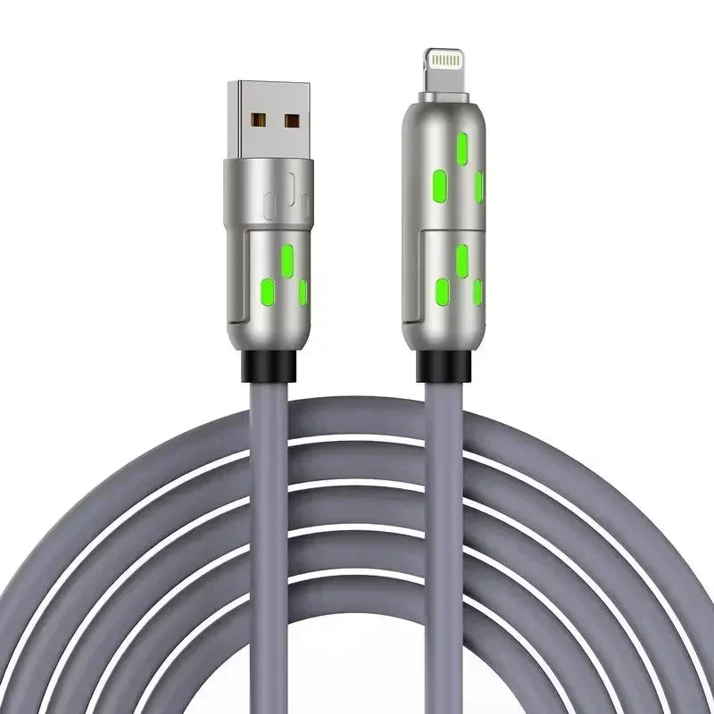 6.6FT 240W 4-in-1 USB Charging Cable with USB-A and Type-C Connectors