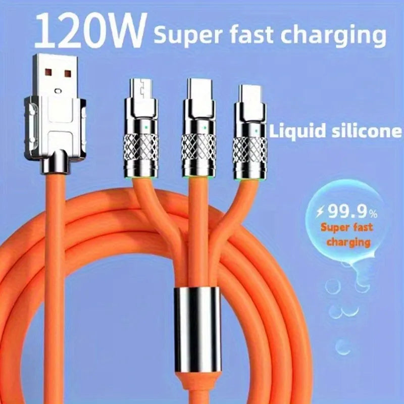 3-in-1 Multi Charging Cable | USB-C, Lightning & Micro USB Cord