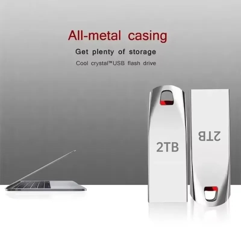 High-Speed USB 3.0 Flash Drive | 256GB–2TB Metal Portable Drive Waterproof