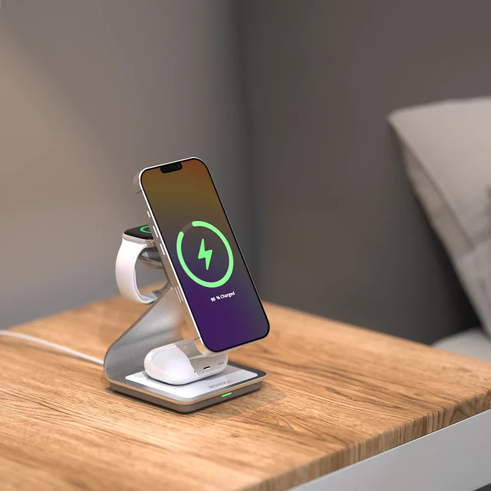 Magnetic Wireless Charger 3-in-1 | Fast 30W Station for Apple Devices