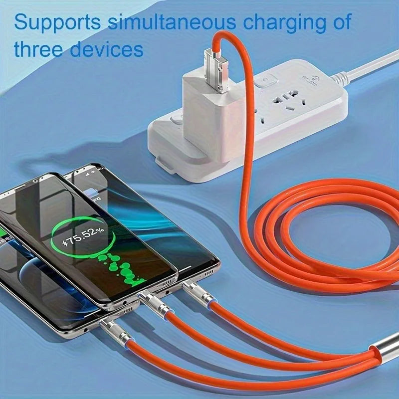 3-in-1 Multi Charging Cable | USB-C, Lightning & Micro USB Cord