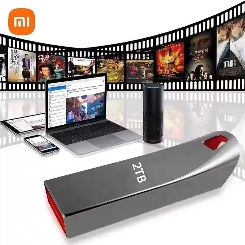 High-Speed USB 3.0 Flash Drive | 256GB–2TB Metal Portable Drive Waterproof