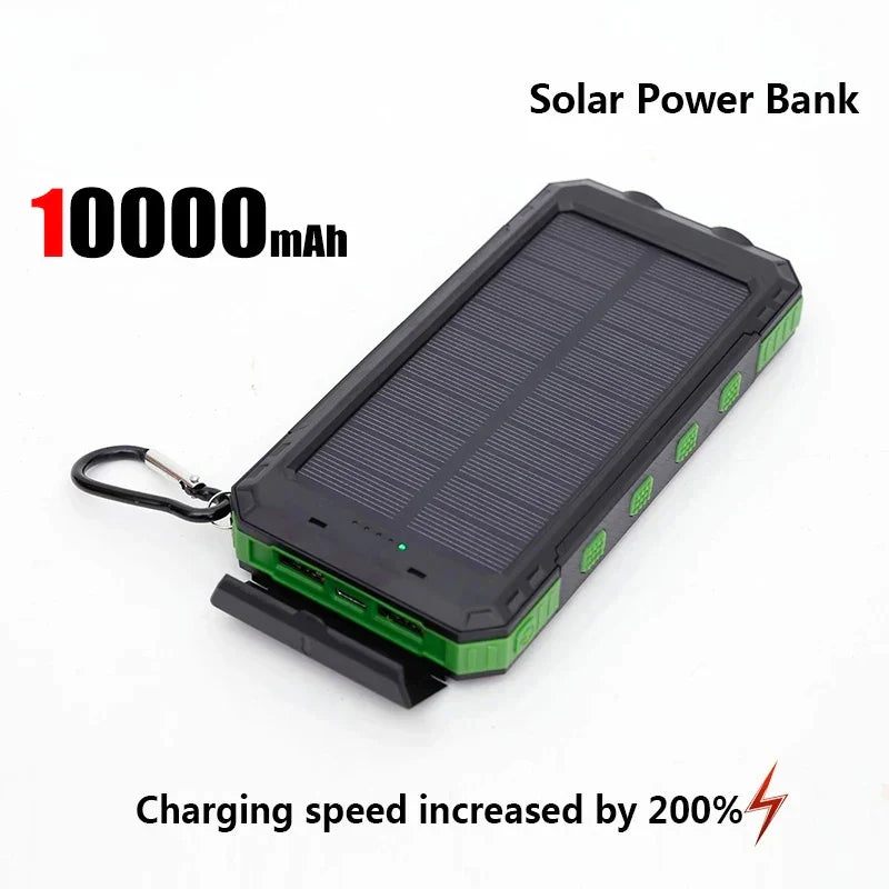 Solar Power Bank 50000mAh | Portable External Battery with LED Light