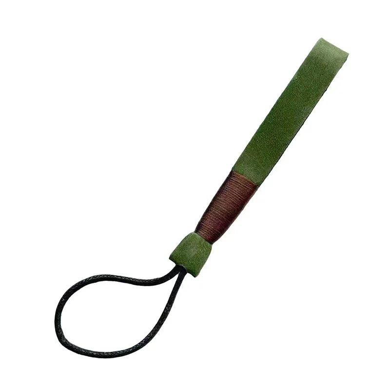 Handmade Genuine Leather USB Flash Drive Keychain – Natural Leather Wrist Strap Holder