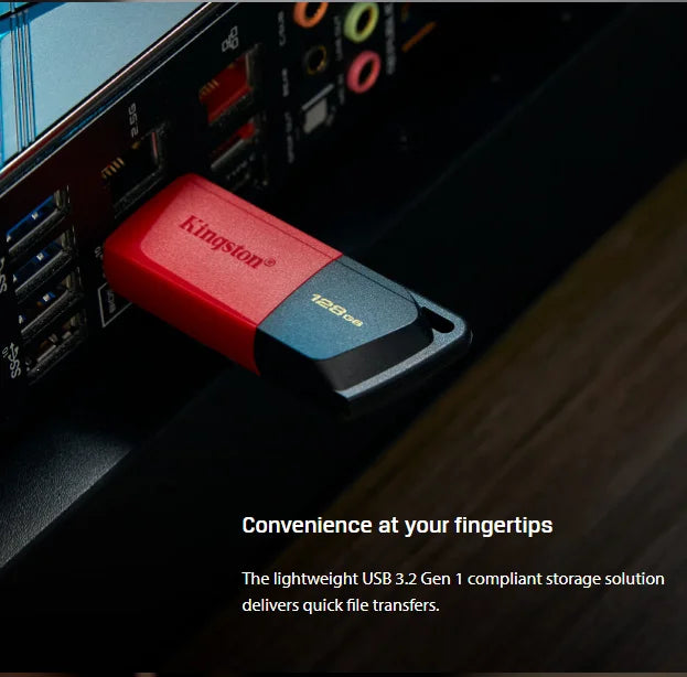 Kingston USB 3.2 Flash Drives — Reliable Storage 64GB / 128GB / 256GB