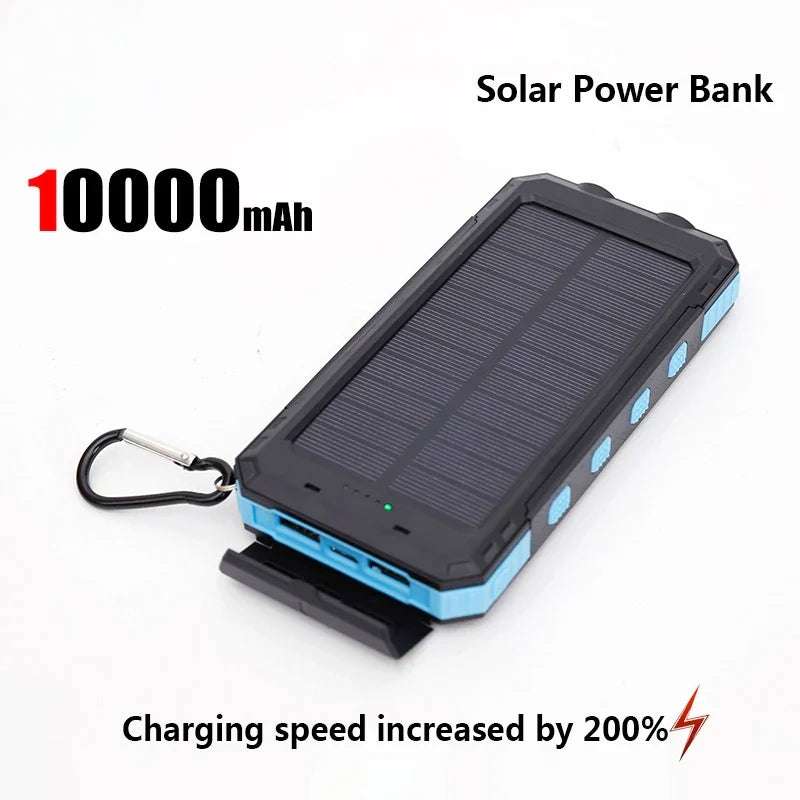 Solar Power Bank 50000mAh | Portable External Battery with LED Light
